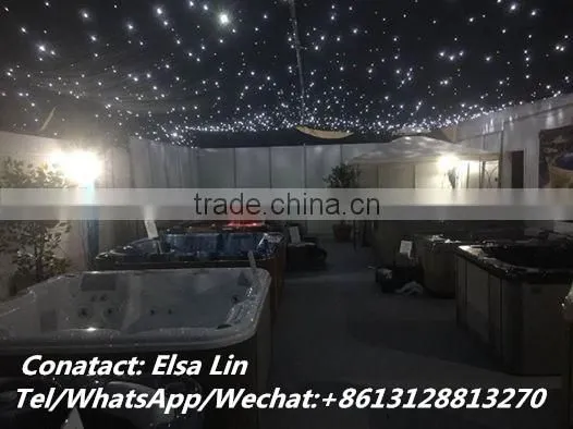 Singapore led black curtain with white led bulbs led cloth for ceiling decoration