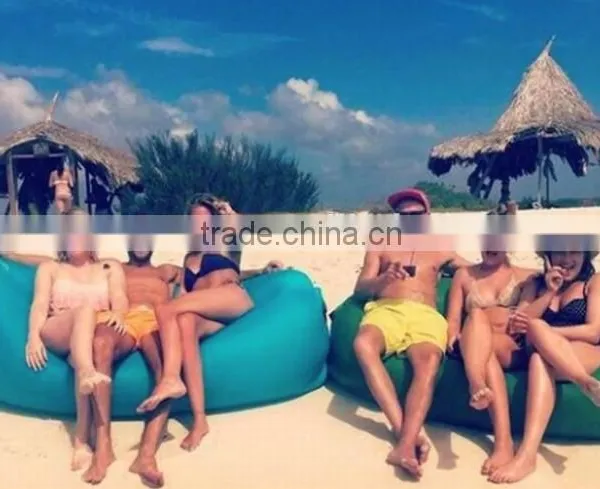Inflatable Outdoor Air Sleep Sofa Couch Portable Furniture Sleeping Hangout Lounger Imitate Nylon External Internal PVC photo-6