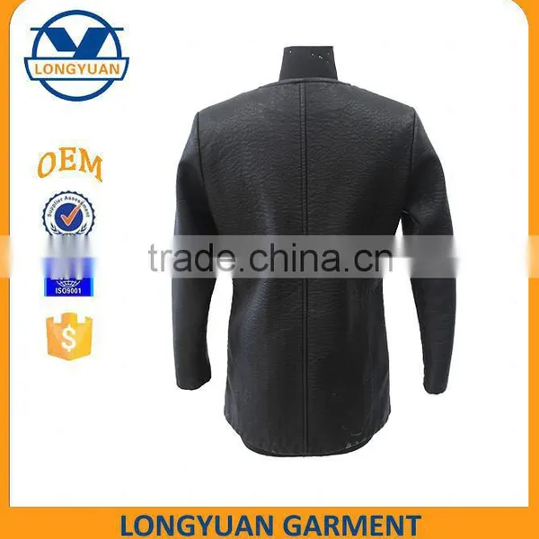New Fashion Long pu Leather Jacket for Woman 2016 Fashion photo-2