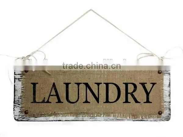 Hot Sale Wooden Wall Printing With Burlap
