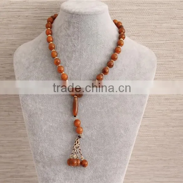 New Design Red Color Acrylic Beads Necklace Women Necklace Jewerly photo-3