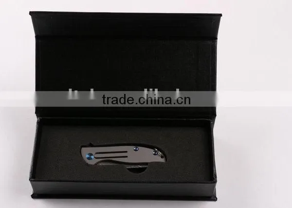 OEM Titanium Alloy Handle Material and Damascus Blade Material Folding Knife photo-6