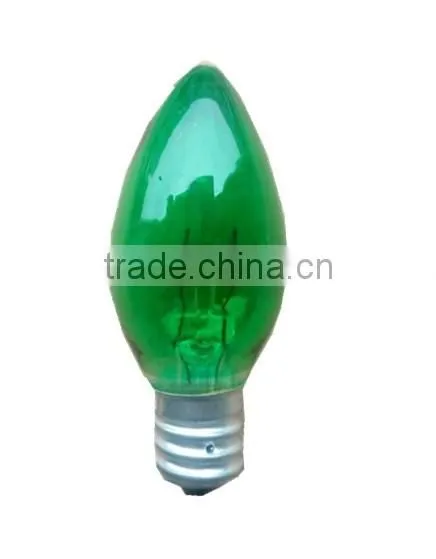 c7 Incandescent Bulb-----green