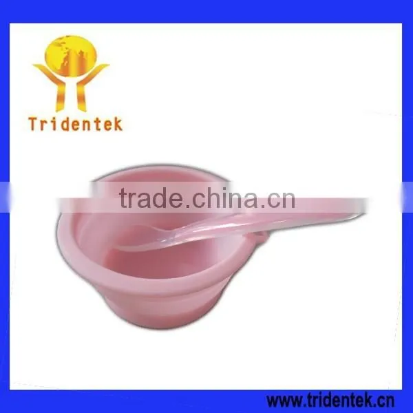 New Design Food Grade Silicone Baby Feeding Bowl With Spoon photo-3