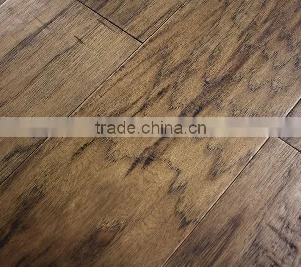 Handscraped & Distressed Hickory Engineered Flooring photo-4