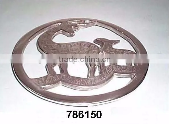 Handcast Aluminum Metal Kitchen Trivets Mirror Polish photo-2