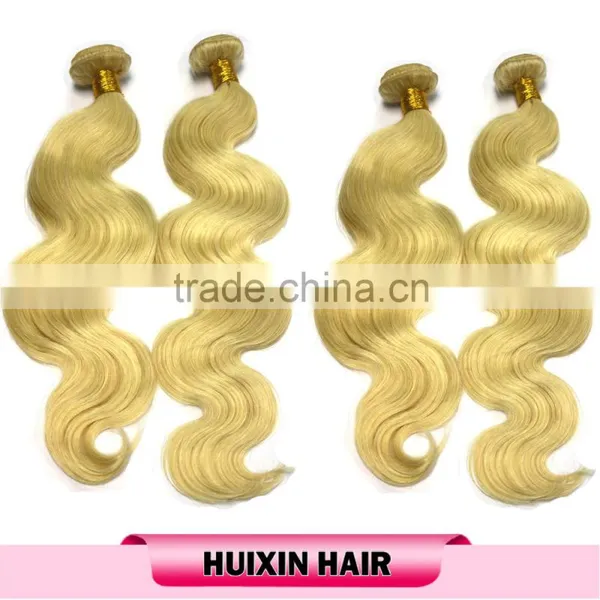 New Arrival High Quality Brazilian Body Wave Remy Hair Color 613 Blonde Human Hair Weave photo-3