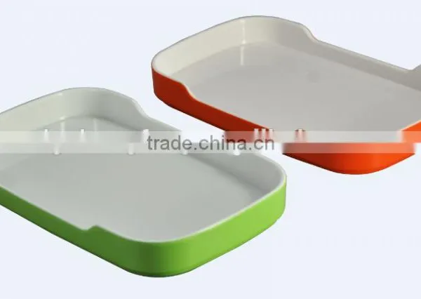6373 Melamine Two Colors Korean Plates photo-3