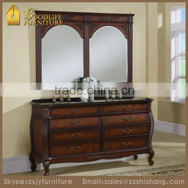 Classical Curved Double Sink Bathroom for Home and Hotel Furniture