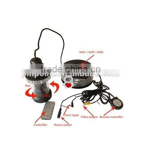 7'' TFT LCD Underwater Fishing Camera 50m Cable 1/4 SONY CCD 24 Pcs LED Lights Remote Control Night Vision photo-6