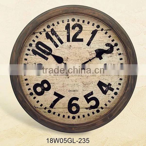 24 Inch Wooden Custom Print Large Wall Clock