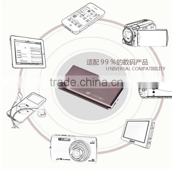 High Quality 10000mah Power Bank Alu Body, 10000mah Power Bank CE/ROSH/FCC, Silver Alu Power Bank photo-3