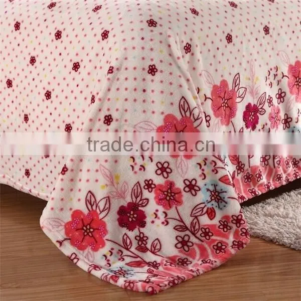 100% Polyester Elegant and Warm Active Dying Flannel 3pcs Bedding Set photo-3