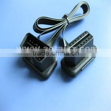Low Profile 24V OBDII OBD2 Male to Female 16Pin Connector Extension Cable