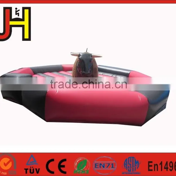 Large Interactive Game Mechanical Rodeo Bull With Inflatable Mattress For Amusement Park photo-3
