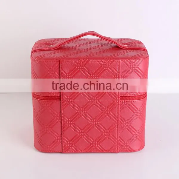 Chinese Factories Wholesale Custom Luxurious Leather Cosmetic Box, Multi-function Eye Shadow Box photo-2