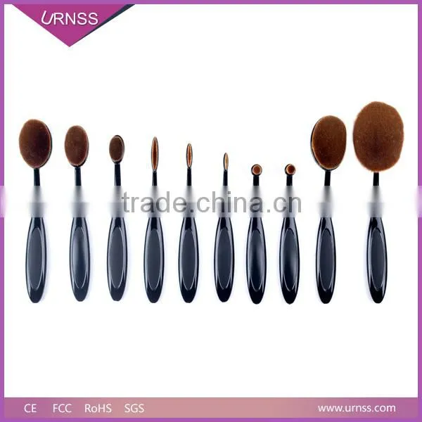 10pcs Oval Toothbrush Shaped Makeup Brushes Set photo-2