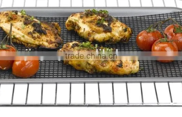 Non-stick Reusable mesh baking tray quickachips tray no mess crisp chips all round PTFE
