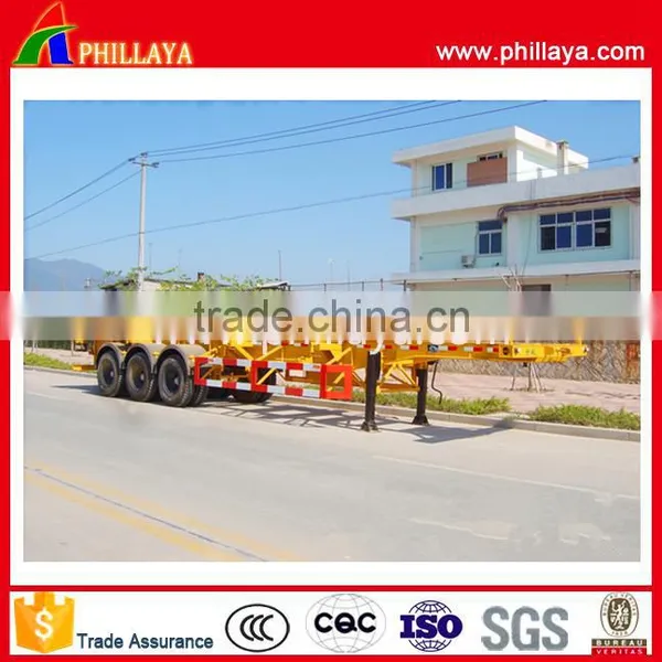 Container Transport Semi Trailer Skeleton Type 2 Axle 3 Axle Shipping Container Trailer photo-4