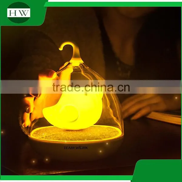 Plastic Decorative Cartoon Bird Portable Hanging Usb Rechargeable Led Study Reading Desk Table Night Light Lamp photo-2
