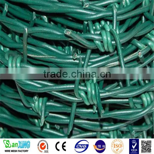 BWG12-16 Green Pvc Coated Barbed Wire Coils photo-3
