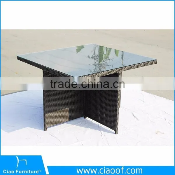 Modern Stylish Outdoor Furniture Cheap Rattan Dining Set Wicker Table and Chair photo-5