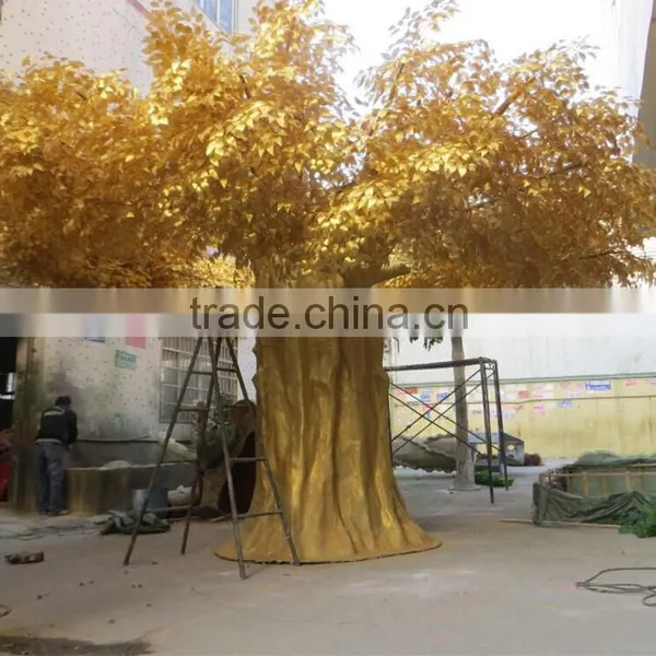 SJ2001008 Wholesale Artificial Tree Landscape Cheap Make Model Tree Golden Artificial Outdoor Trees