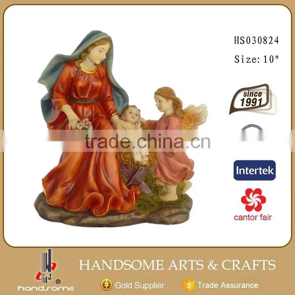 Resin Holy Familay Statue With Angel photo-3