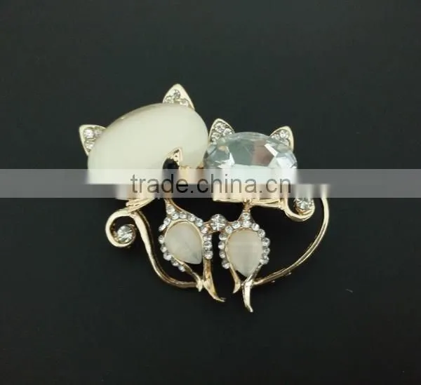 Fox Shape Fashion Costume Bridal Crystal Design New Popular Pins Pearl Brooches Hijab Pins Scarf Pins Female Pashmina Brooches photo-2