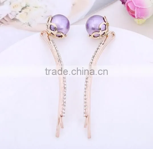 Beautiful Crystal Pearl Jewel Hair Clip photo-3