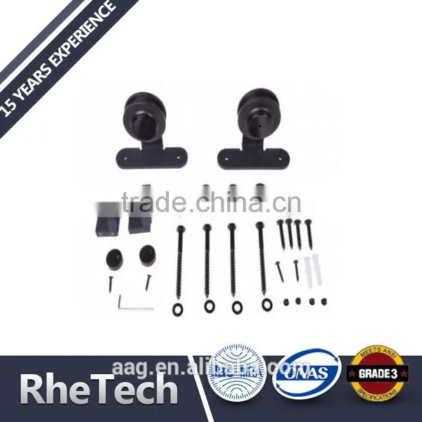 Carbon Steel Powder Coating Sliding Door Roller And Track Anti Jump Wooden Door Stop Hardware photo-2