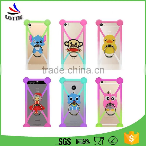 Lottie Cute Cartoon Silicone Universal Cell Phone Holster Cases Suitable for 3.5-6 Inch Phone Model For Silicone Phone Cover photo-3
