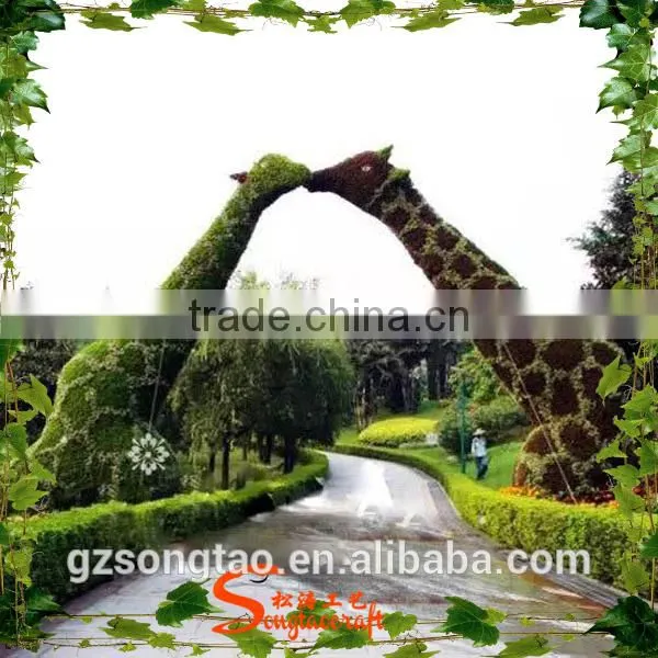 ST Friendly /Wholesale Fake Artificial Boxwood Hedge Animals Artificial Grass Topiary photo-3