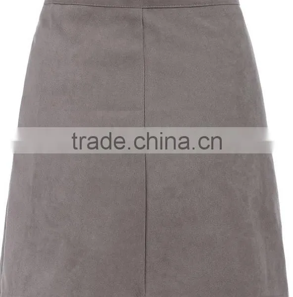 Newest Women's High Street Fashion Designe Sexy Grey Bandage Skirt photo-2