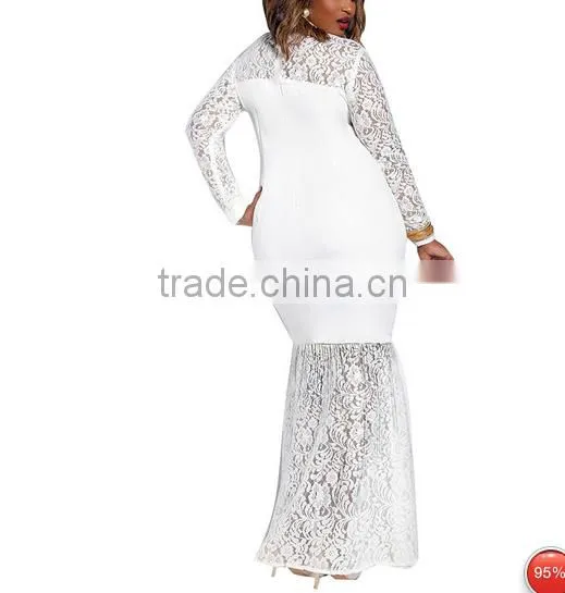 2016 Summer Sexy Newly Design Long Sleeve Big Size Fashion Women Clothing Dress photo-3