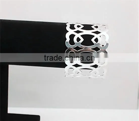 New Design Double Heart Hollow Open Bangle,Europe Style Adjustable Gold Ladies Bangles photo-6