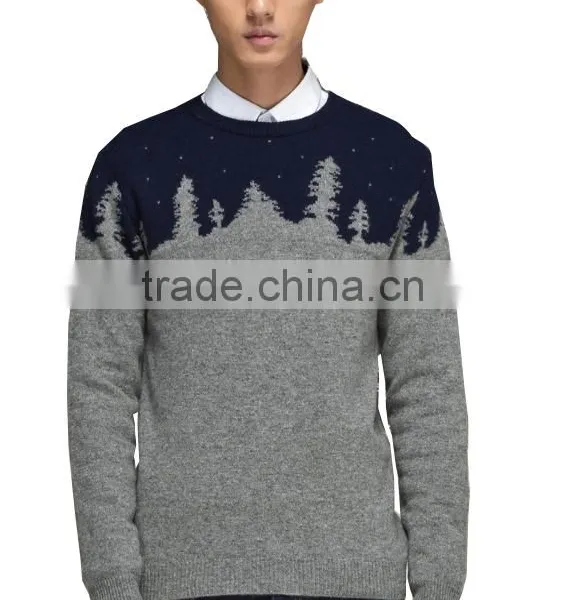 Fashionable Christmas Sweater Designs for Men 100% Wool Sweaters Custom Apparel photo-2