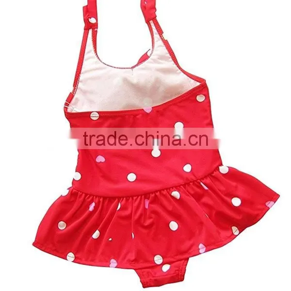 Wholesale Girl Swimwear Yellow Beachwear Cherry Pattern China Factory photo-6