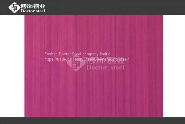 Hot Sale 304 Purple HL Decorative Stainless Steel Sheet photo-3