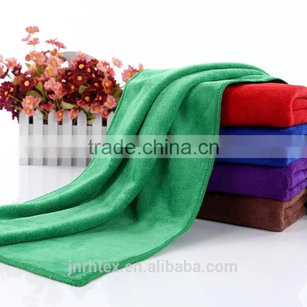 China Factory Plain 100% Microfiber Polyester Face Towel photo-2