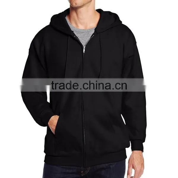 Men's Clothing Wholesale Custom Design Men Blank Fleece Zip Up Gym Hoodie photo-2