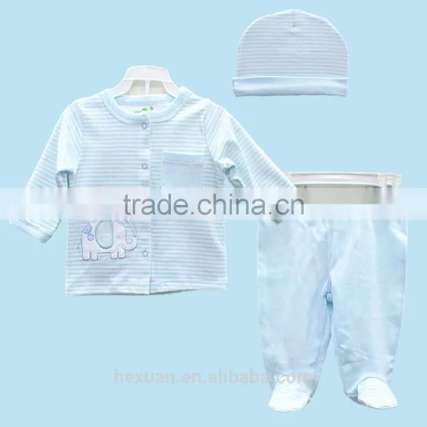 100% Cotton Wholesale High Quality Spring Autumn 3PCS/Set Newborn Infant Baby Boy Girl Suits photo-6