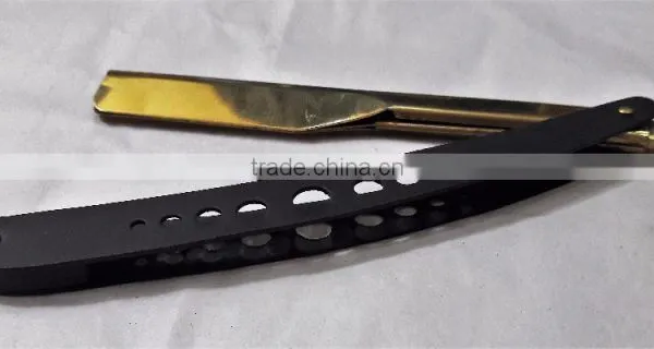 Barber Shaving Razor With Gold Blade With Balck Handle photo-6