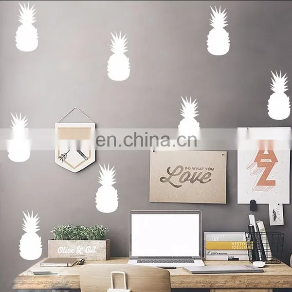 Ins Style Colorful Pineapple Fruit Vinyl Wall Sticker Children Room Home Decoration Mural Roon Decal photo-2