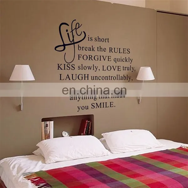 Hot Sale 'Life is Short' Window Stickers Home Decoration Party Favors photo-3
