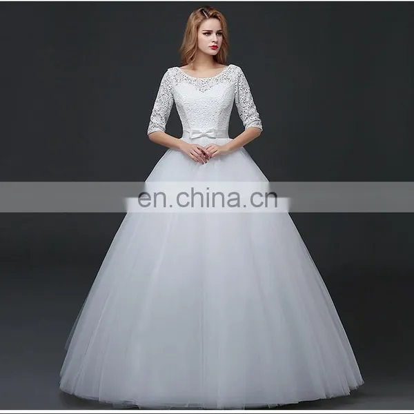 HS1633 2017 Sweetheart Embroidered Luxury Long Sleeve Bridal Gown Chic Wedding Dresses photo-2