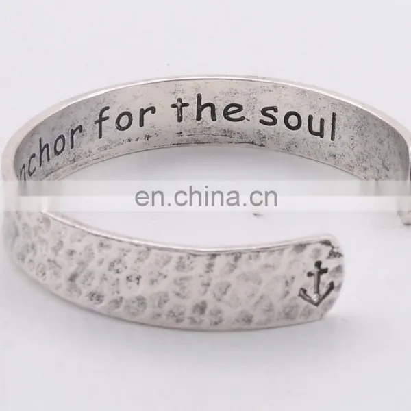 Hammered Vintage Hope is an Anchor for the Soul Cuff Bracelet photo-2