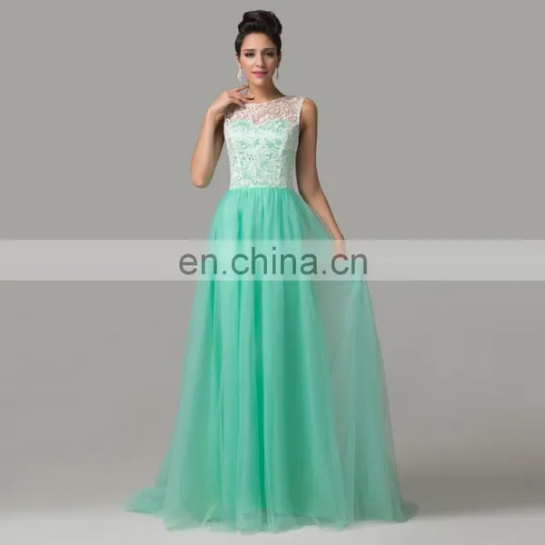 Grace Karin Elegant Sleeveless Off Shoulder Lace Prom Dresses White Floor Length Prom Dresses CL6108-3 photo-2
