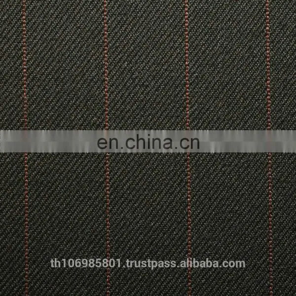 Polyester/Viscose Fabric Dyed Suiting (Big Stripes) photo-6