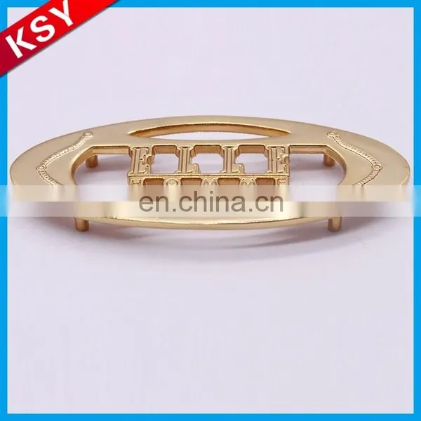 Popular Top Quality Metal Brand Logo Metalic Silver Thread Embroidery Label For Clothing photo-5